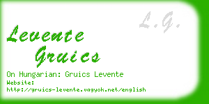 levente gruics business card